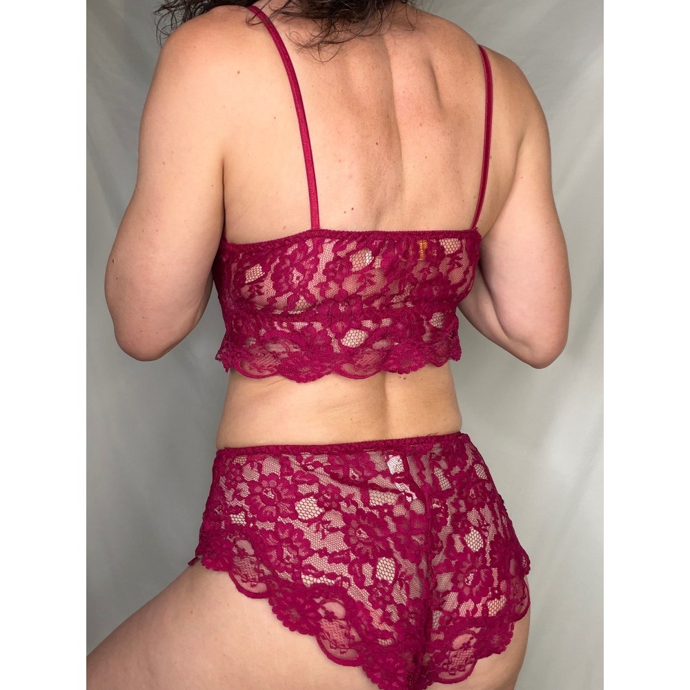 Victoria's Secret Gold Label 90s Vintage Lace‎ Lingerie Set Pink Magenta Small P - Picture 13 of 14